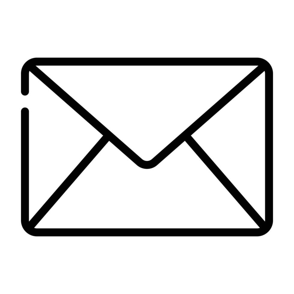 envelope o email carta enviar fino linha ícone. vetor