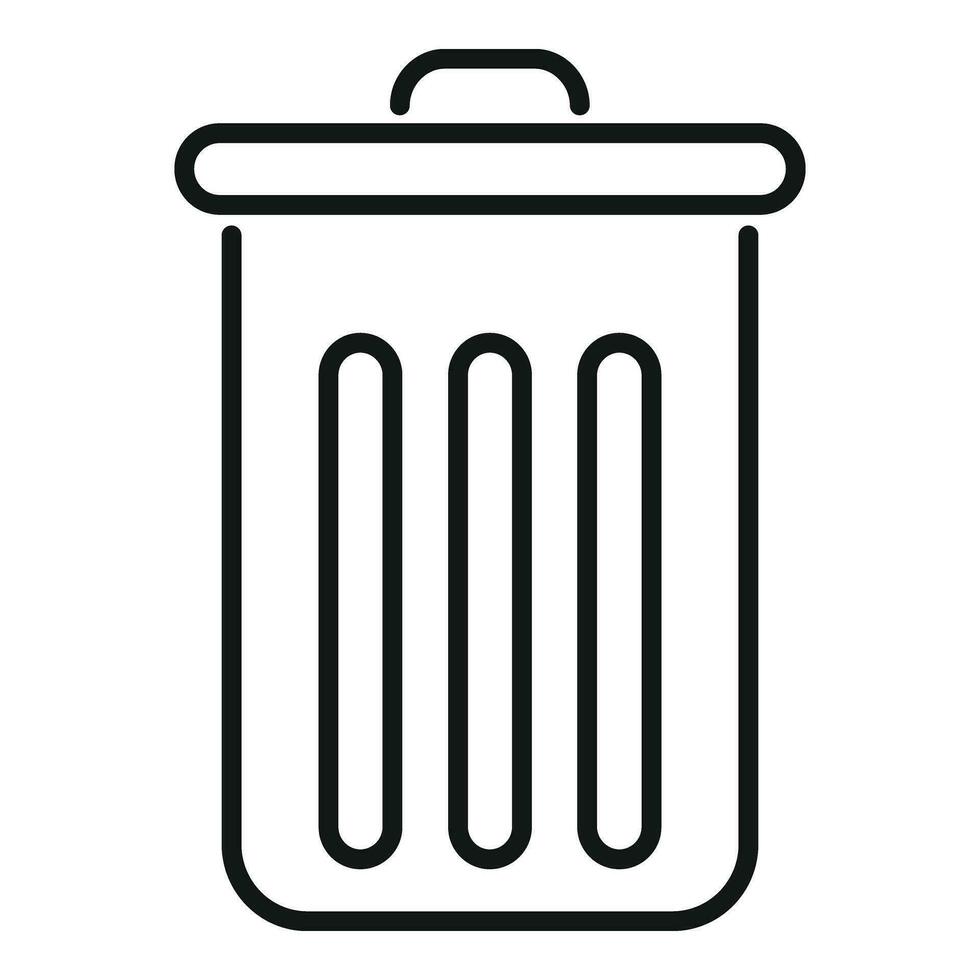 reciclar bin filtro pasta ícone esboço vetor. conectados Envio vetor