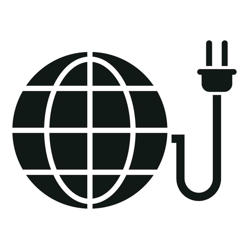 global Internet fornecedor ícone simples vetor. armazenamento conectados nuvem vetor