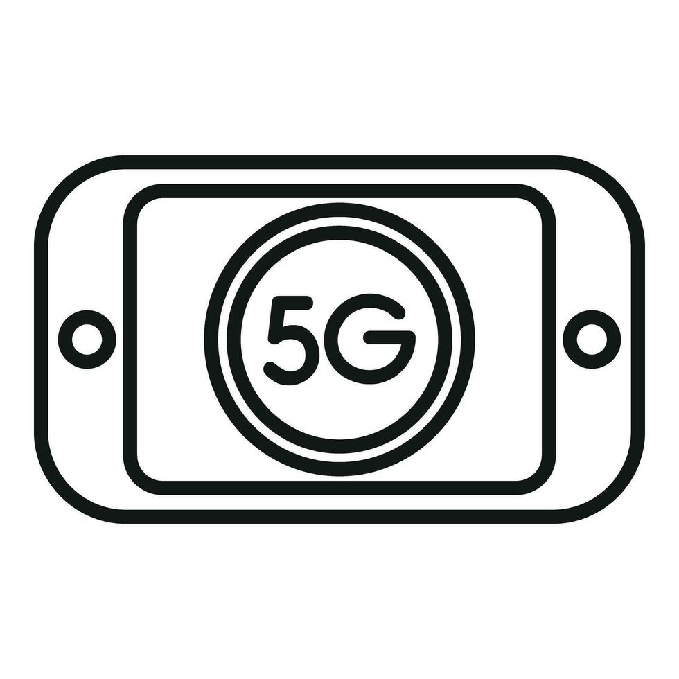 5g telefone Internet ícone esboço vetor. digital moderno rede vetor