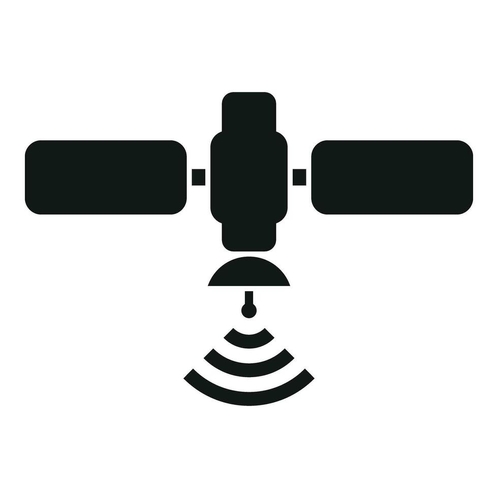 satélite estrada sensor ícone simples vetor. segurança sistema vetor