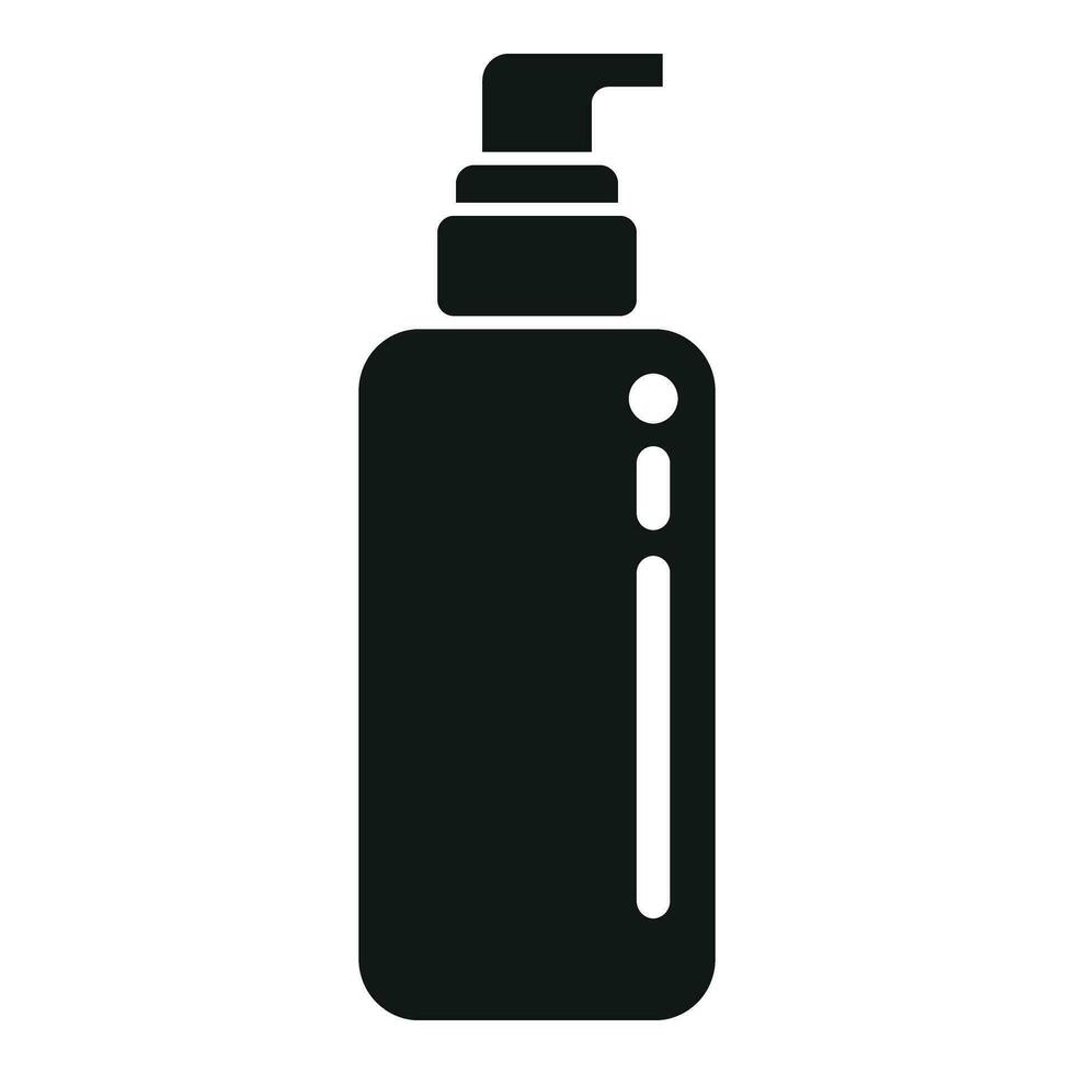gel distribuidor cosméticos ícone simples vetor. Cuidado bio mascarar vetor