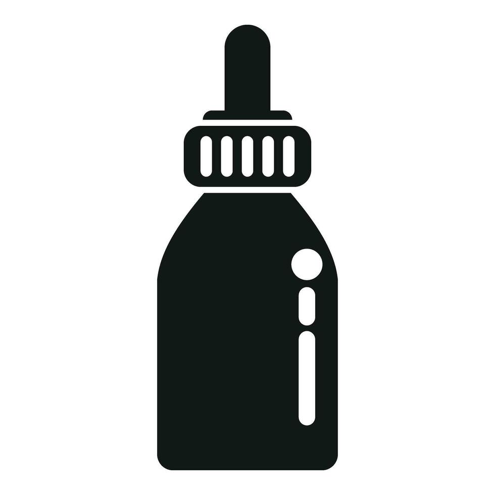coreano conta-gotas garrafa ícone simples vetor. pele mascarar vetor