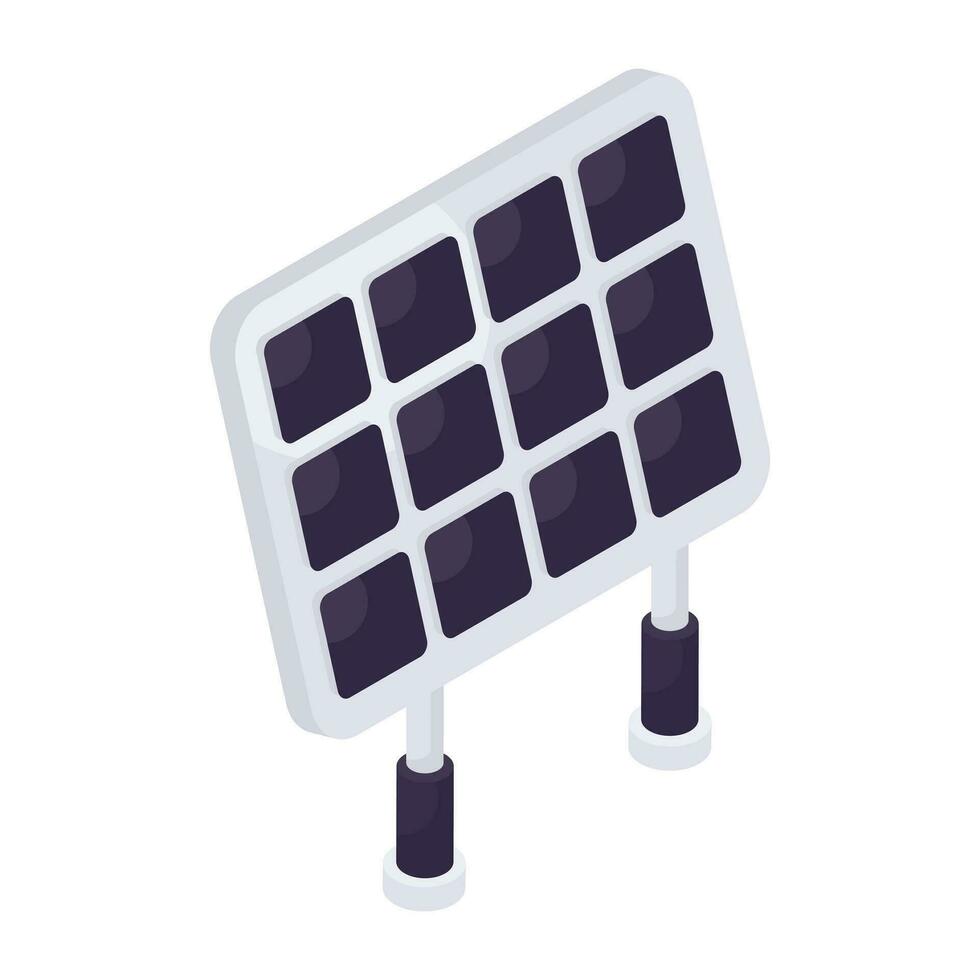 ícone de design perfeito do painel solar vetor