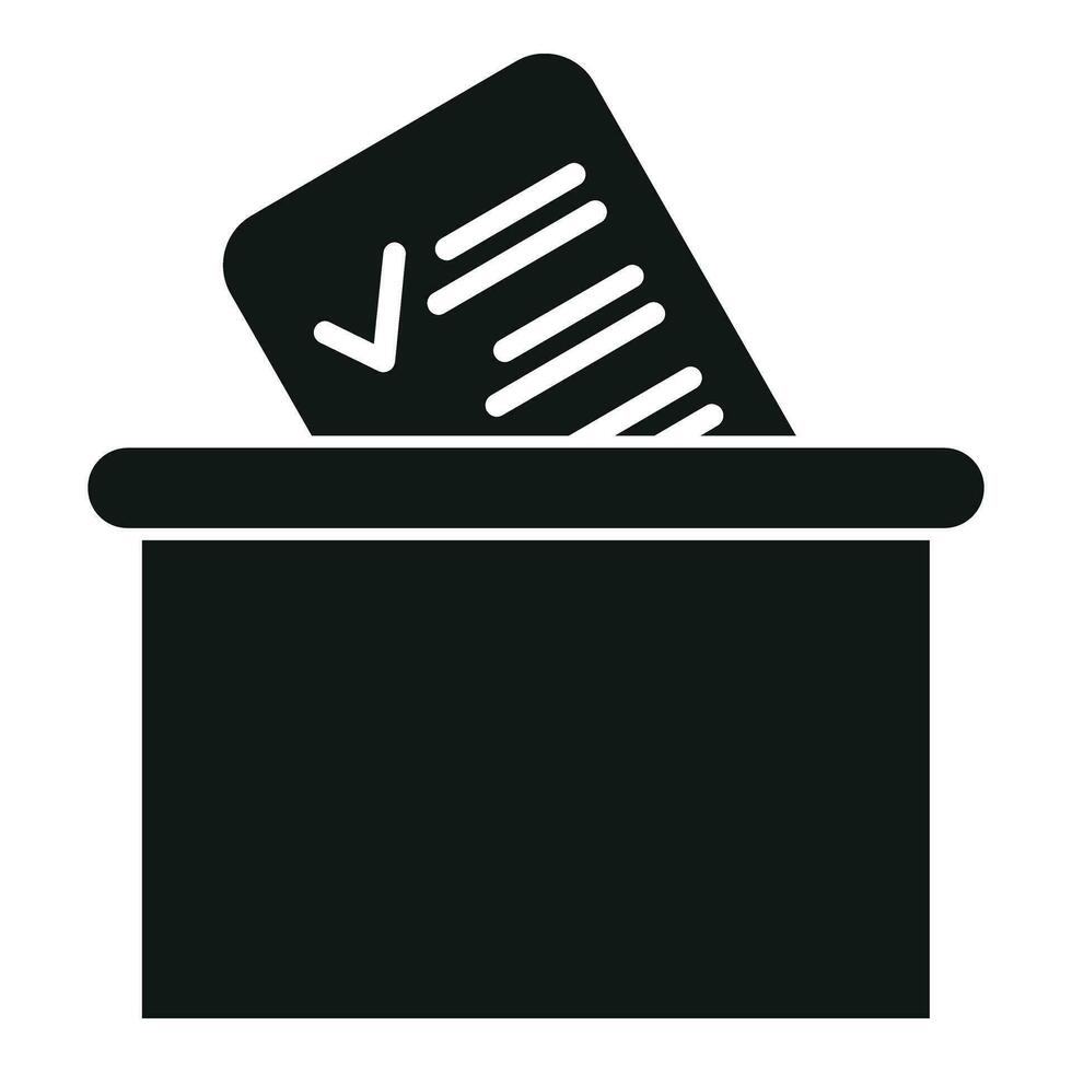 votação papel caixa ícone simples vetor. alto falante cidadão vetor