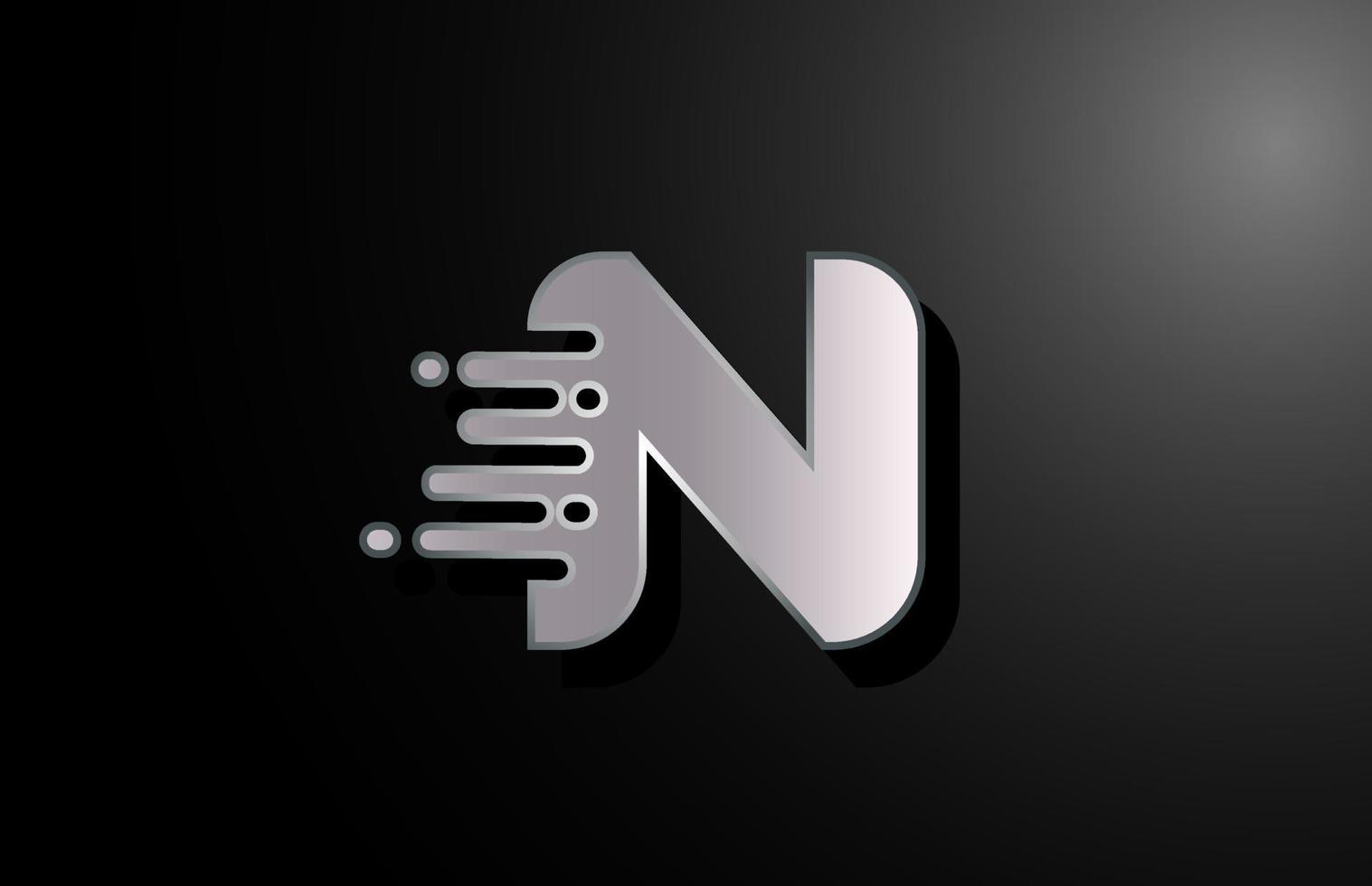 ícone do logotipo da letra n para negócios e empresa vetor