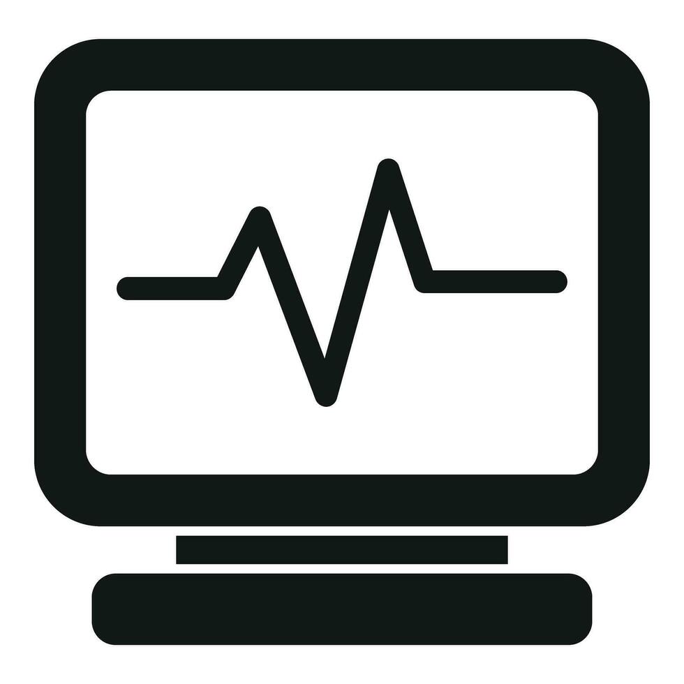 hospital coração monitor ícone simples vetor. anatomia medo vetor