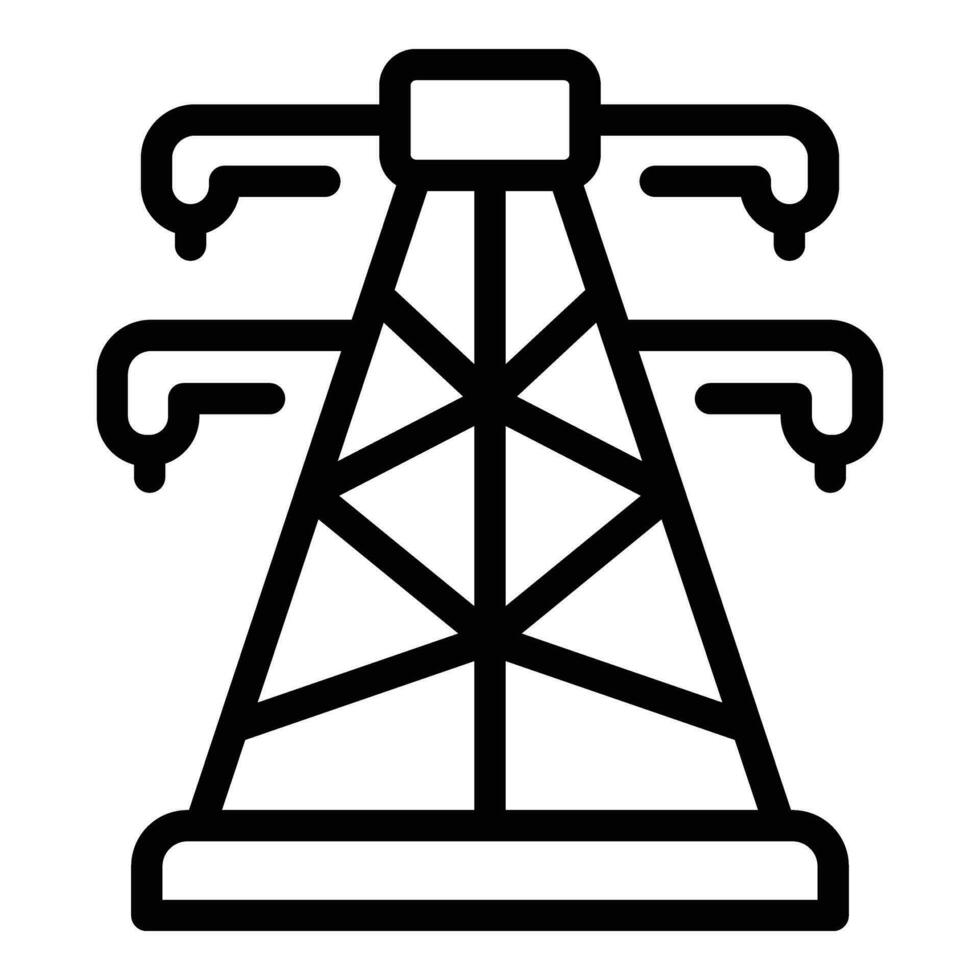 elétrico torre ícone esboço vetor. ecologia armazenamento vetor