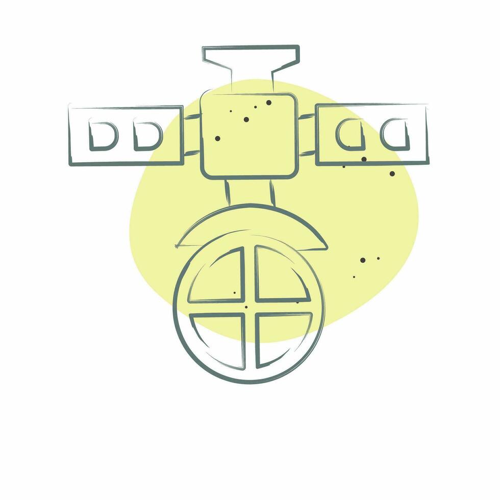 ícone militares satélite. relacionado para satélite símbolo. cor local estilo. simples Projeto editável. simples ilustração vetor