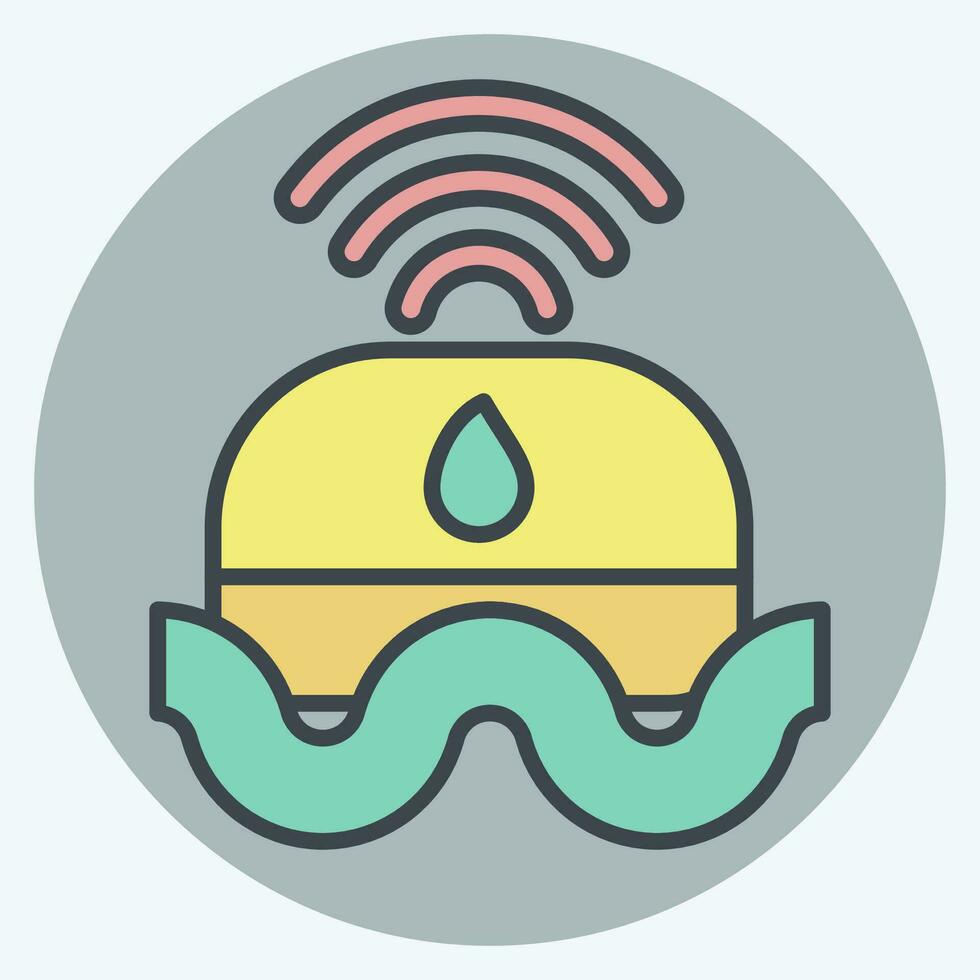 ícone inundar sensor. relacionado para inteligente casa símbolo. cor companheiro estilo. simples Projeto editável. simples ilustração vetor