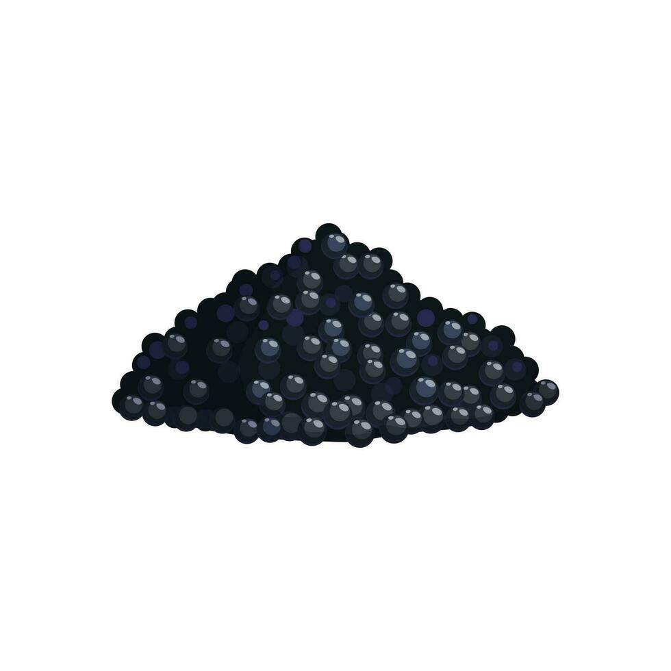 Preto caviar, desenho animado frutos do mar gourmet Delicatessen vetor