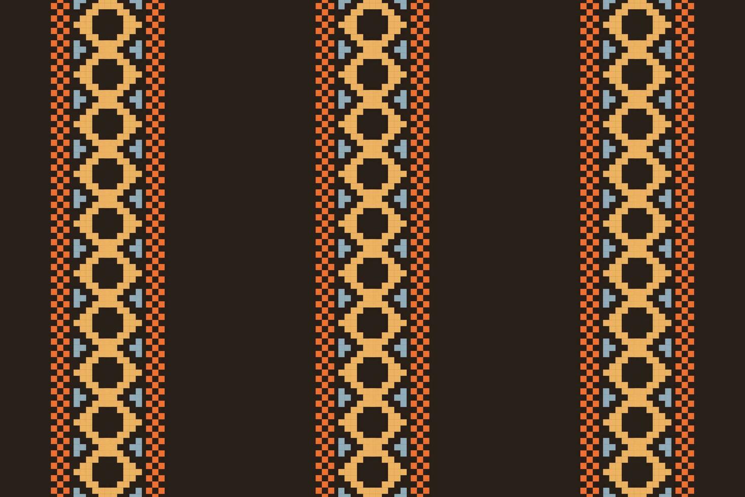 étnico geométrico tecido padronizar Cruz ponto.ikat bordado étnico oriental pixel padronizar Castanho fundo. resumo,vetor,ilustração. textura,vestuário,cachecol,decoração,motivos,seda papel de parede. vetor