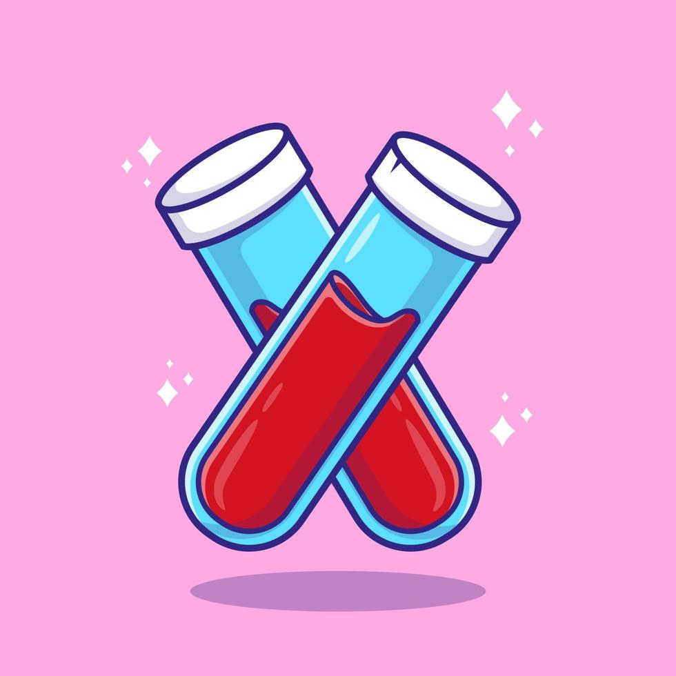 ilustração em vetor vacutainer tubo sangue desenhos animados. vetor isolado do conceito de laboratório.