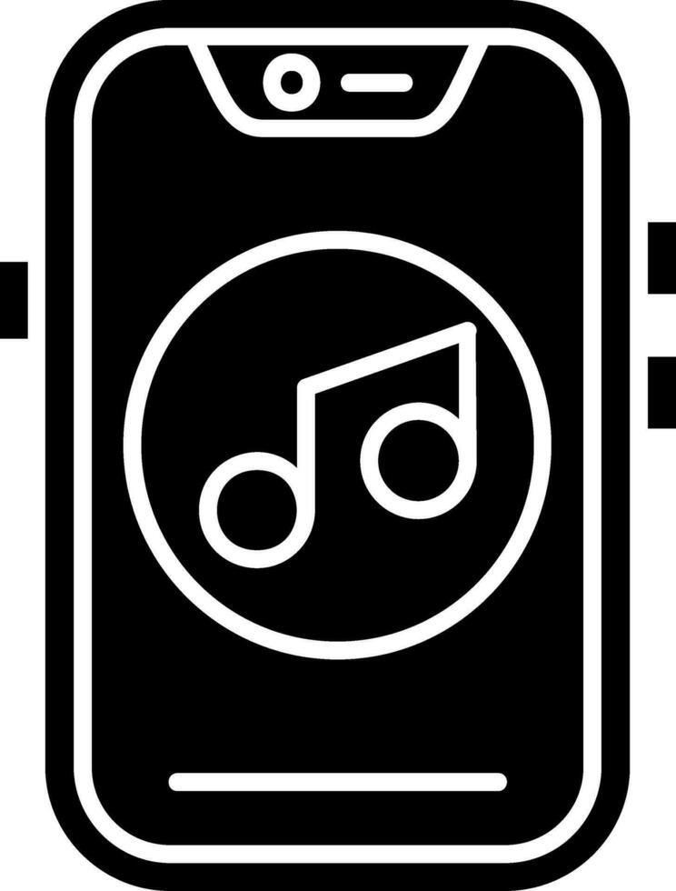 ícone de glifo de música vetor