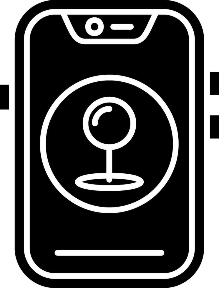 ícone de glifo de pino vetor