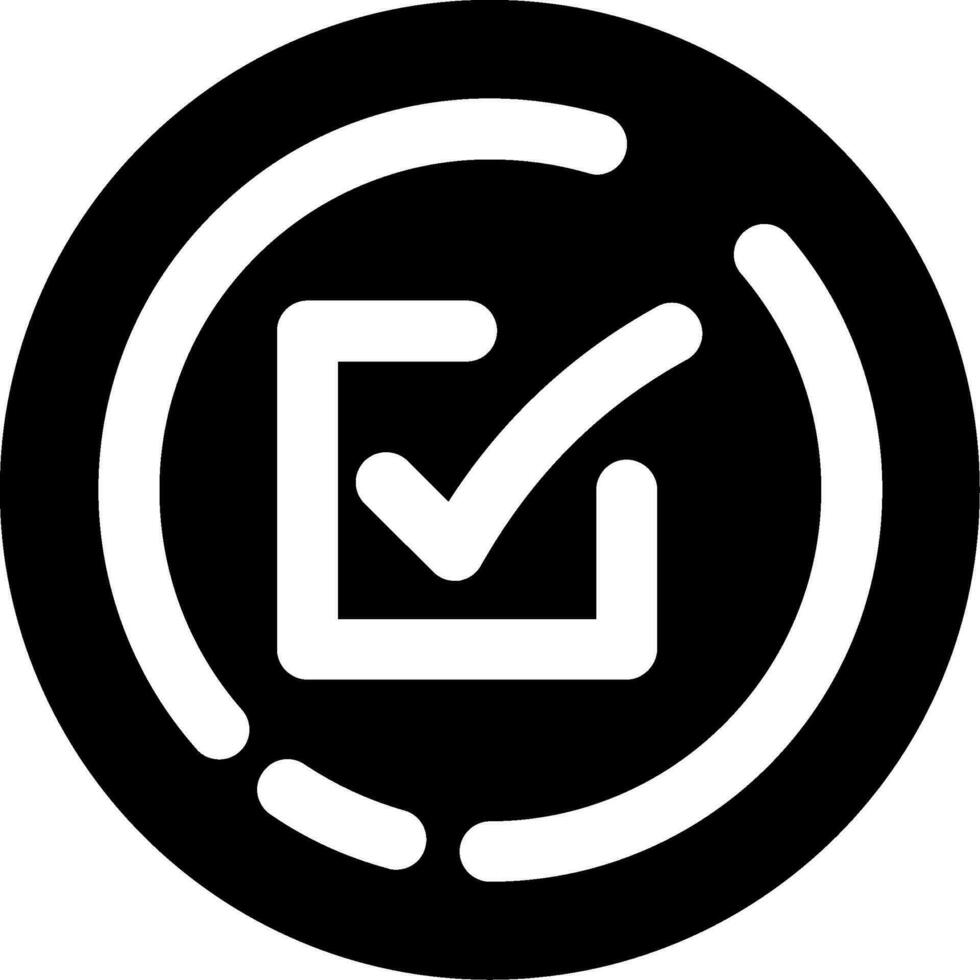 ícone de glifo de caixa de seleção vetor