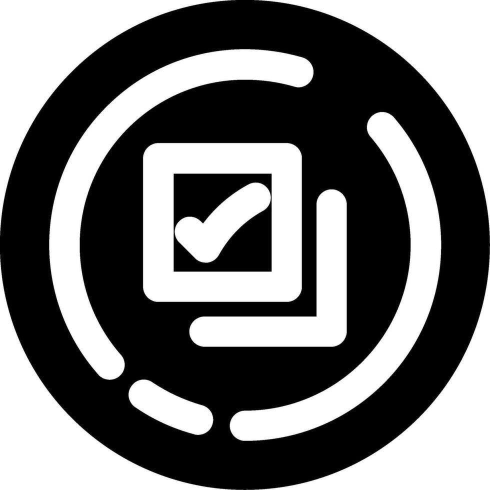 marca de verificação glifo ícone vetor