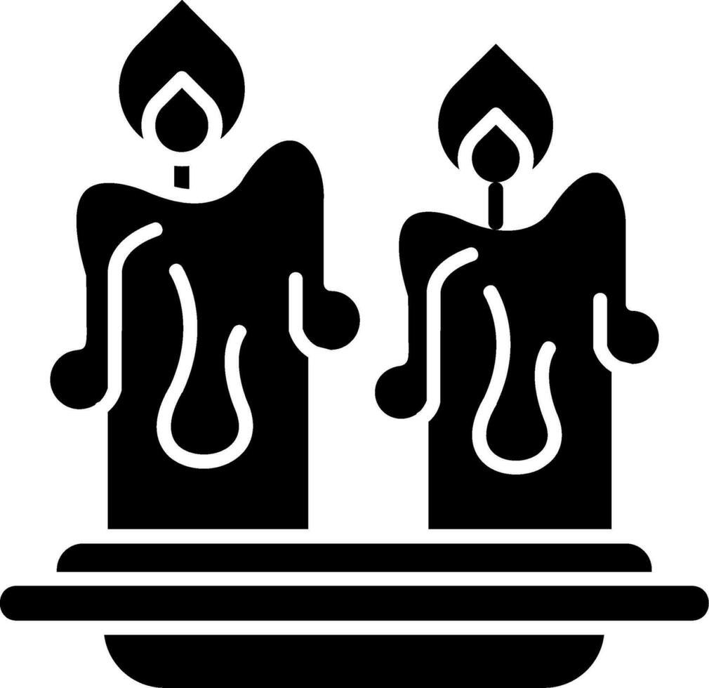 ícone de glifo de velas vetor