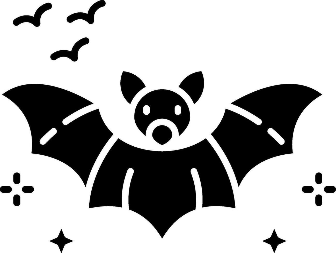 ícone de glifo de morcego vetor