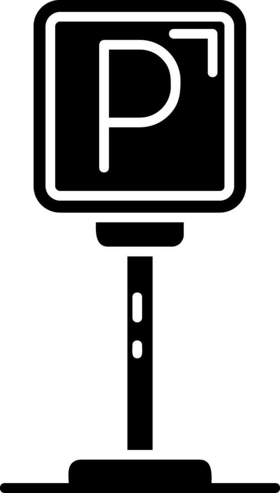 ícone de glifo de estacionamento vetor