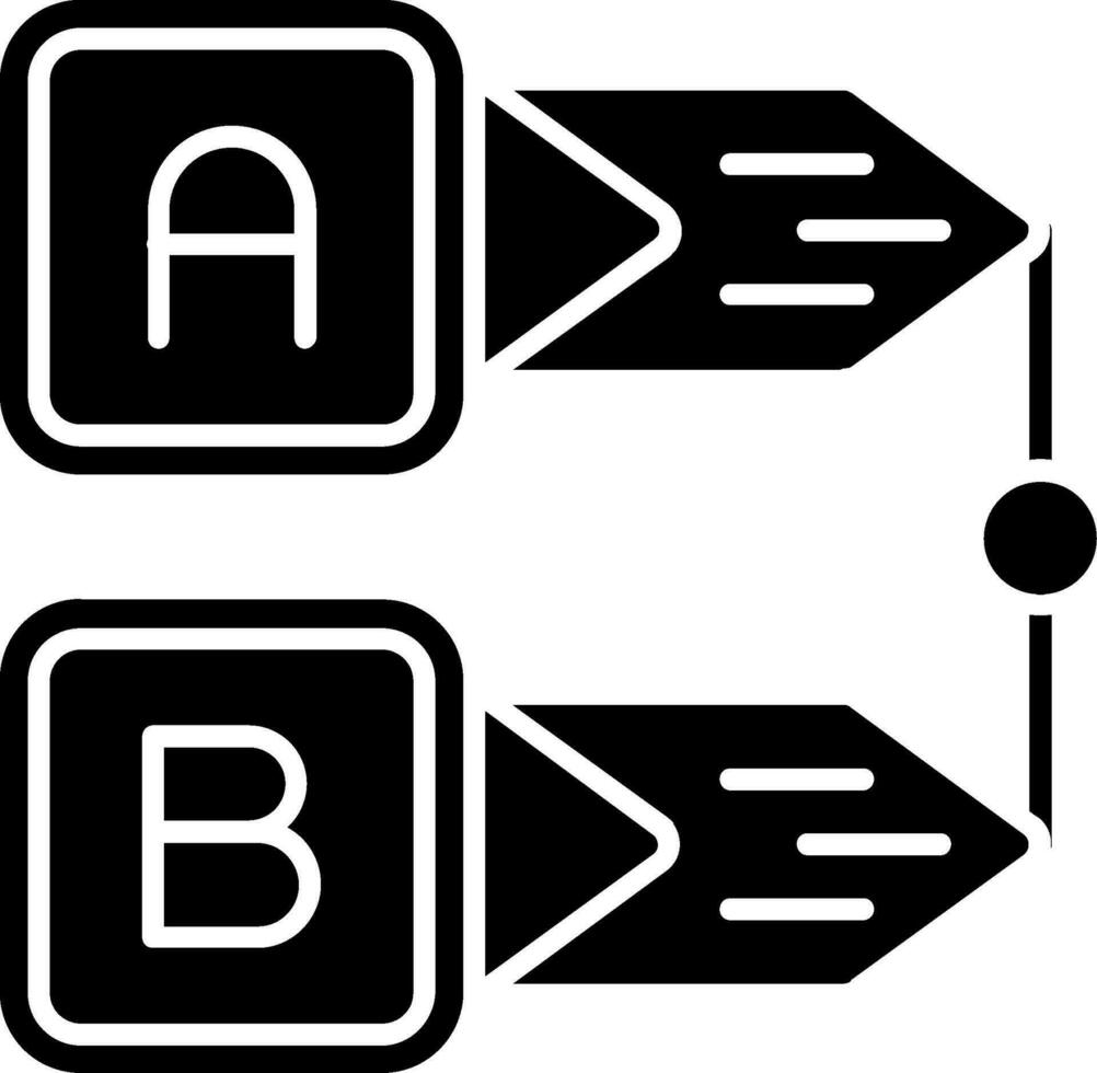 ícone de glifo de diagrama vetor