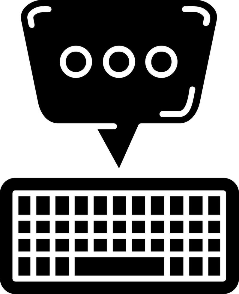 ícone de glifo de teclado vetor