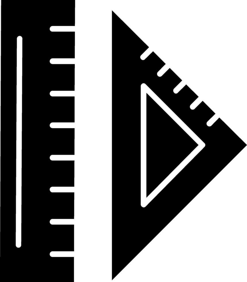 ícone de glifo da régua vetor