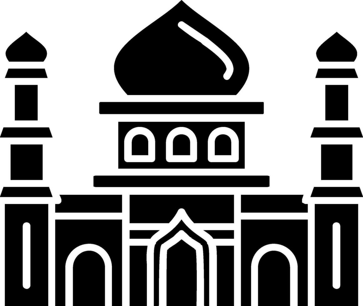 ícone de glifo de mesquita vetor