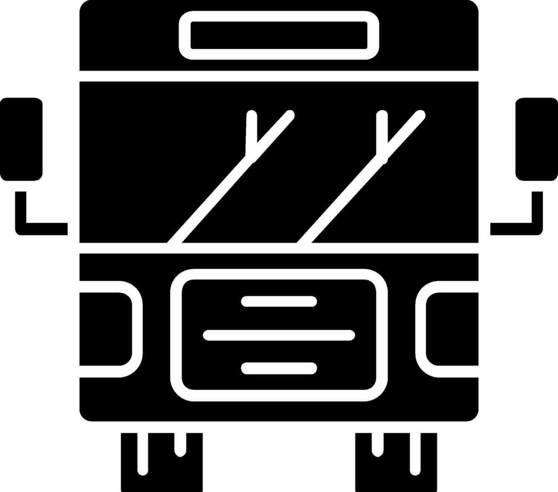ícone de glifo de ônibus vetor