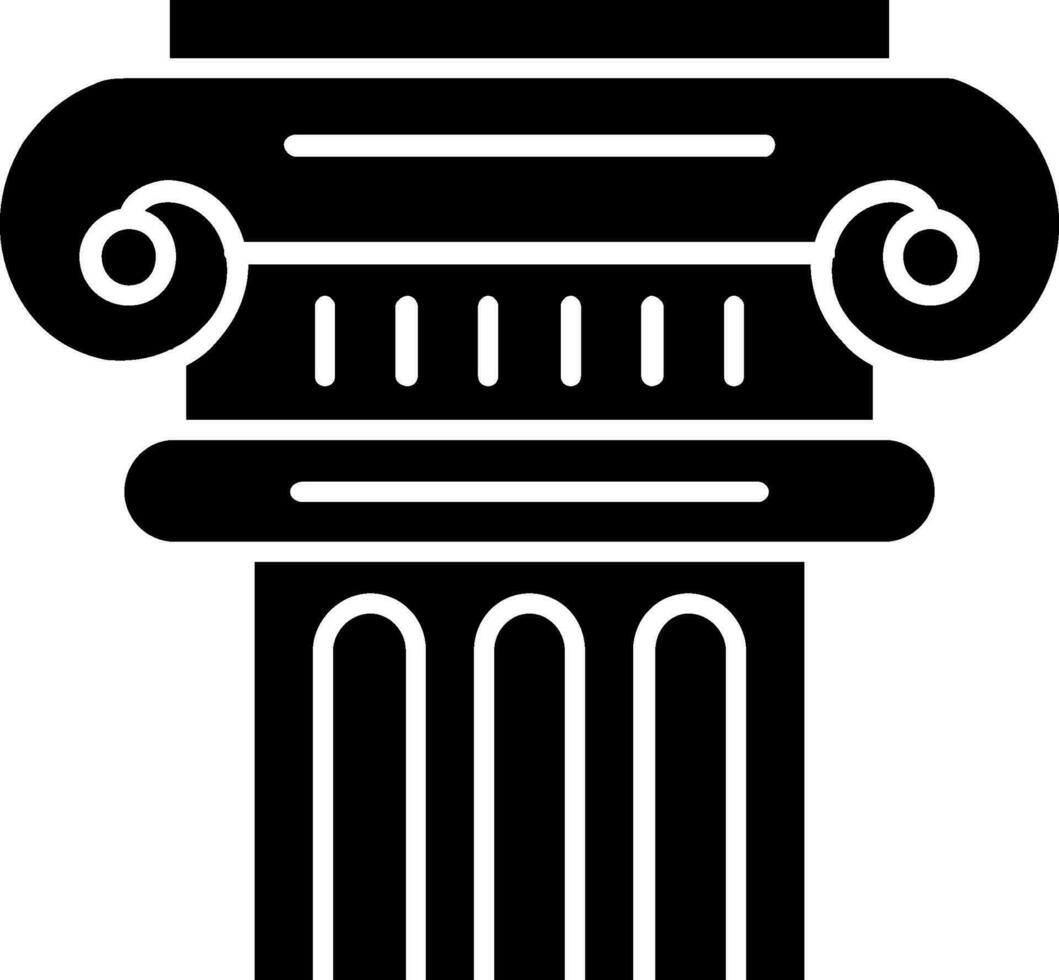 ícone de glifo de pilar vetor