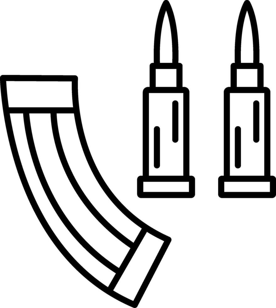 ícone de linha de munição vetor
