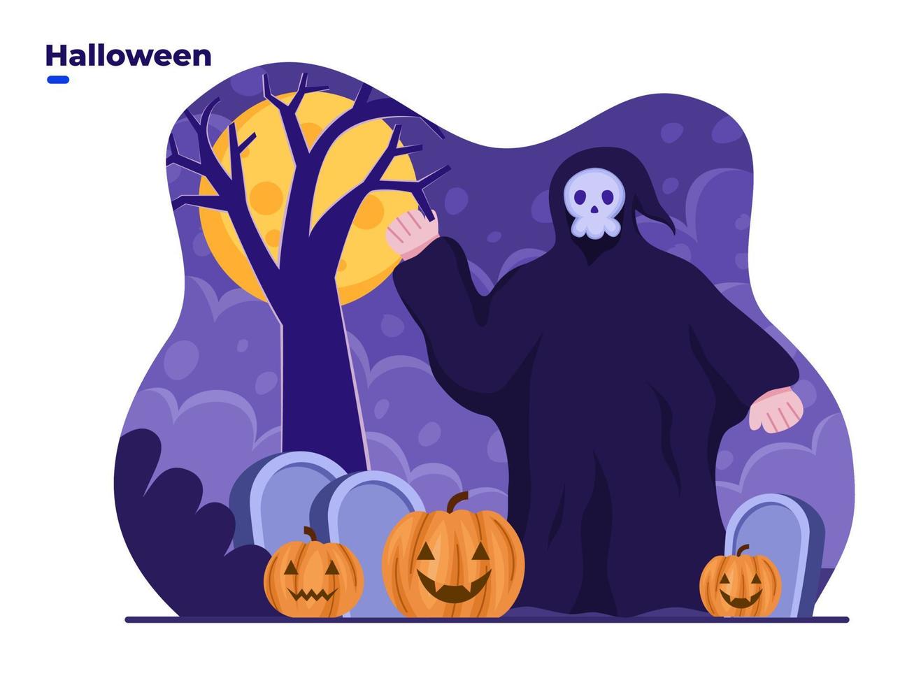 Abóboras De Halloween Com Cara Assustadora Ilustração 8 Ilustração