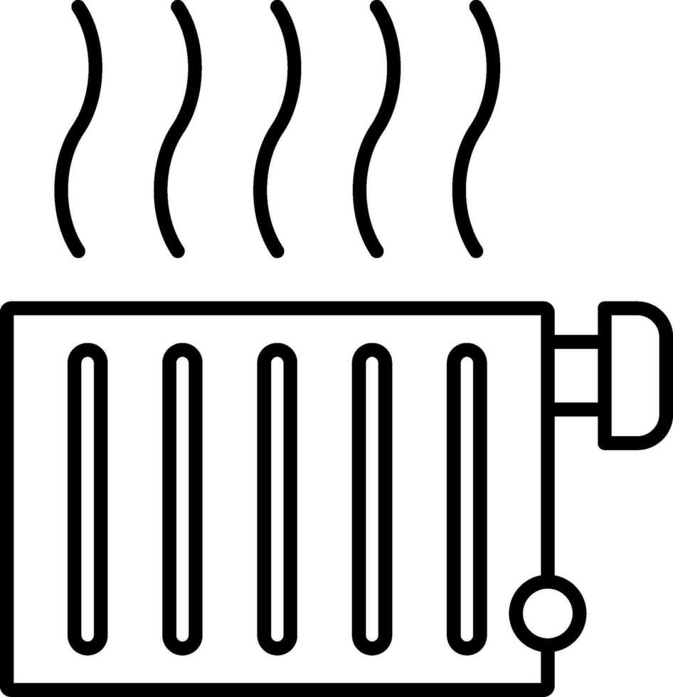 ícone da linha do radiador vetor
