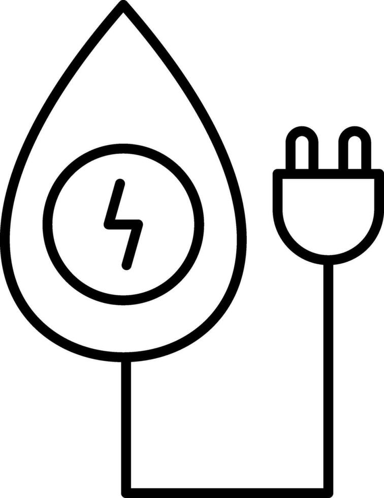 ícone da linha de energia da água vetor