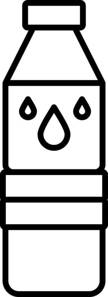 ícone da linha de garrafa de água vetor