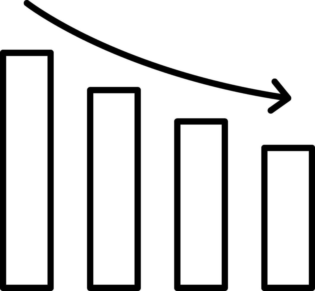 reputação perda linha ícone vetor