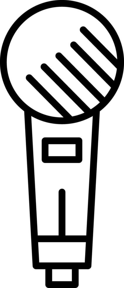 ícone de linha de microfone vetor