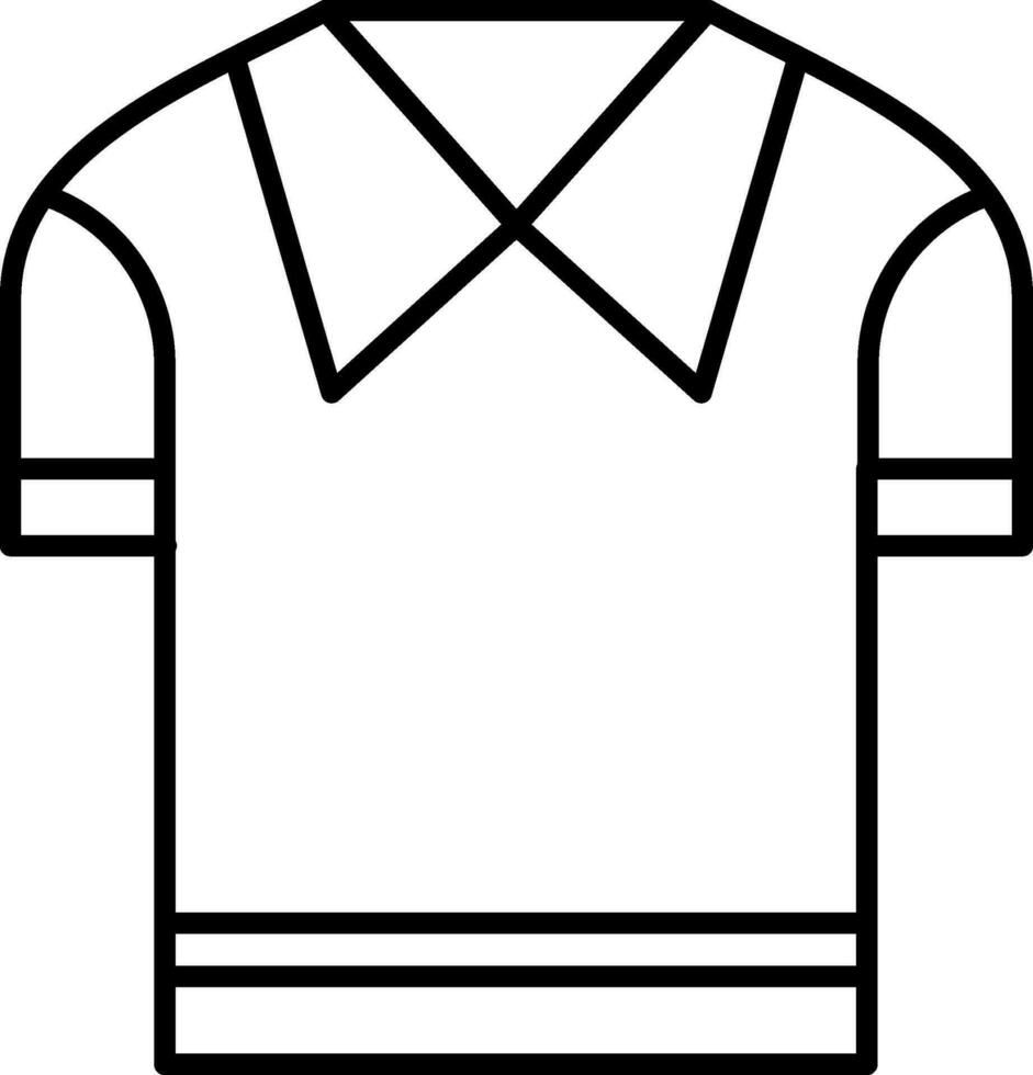 ícone de linha de camisa casual vetor