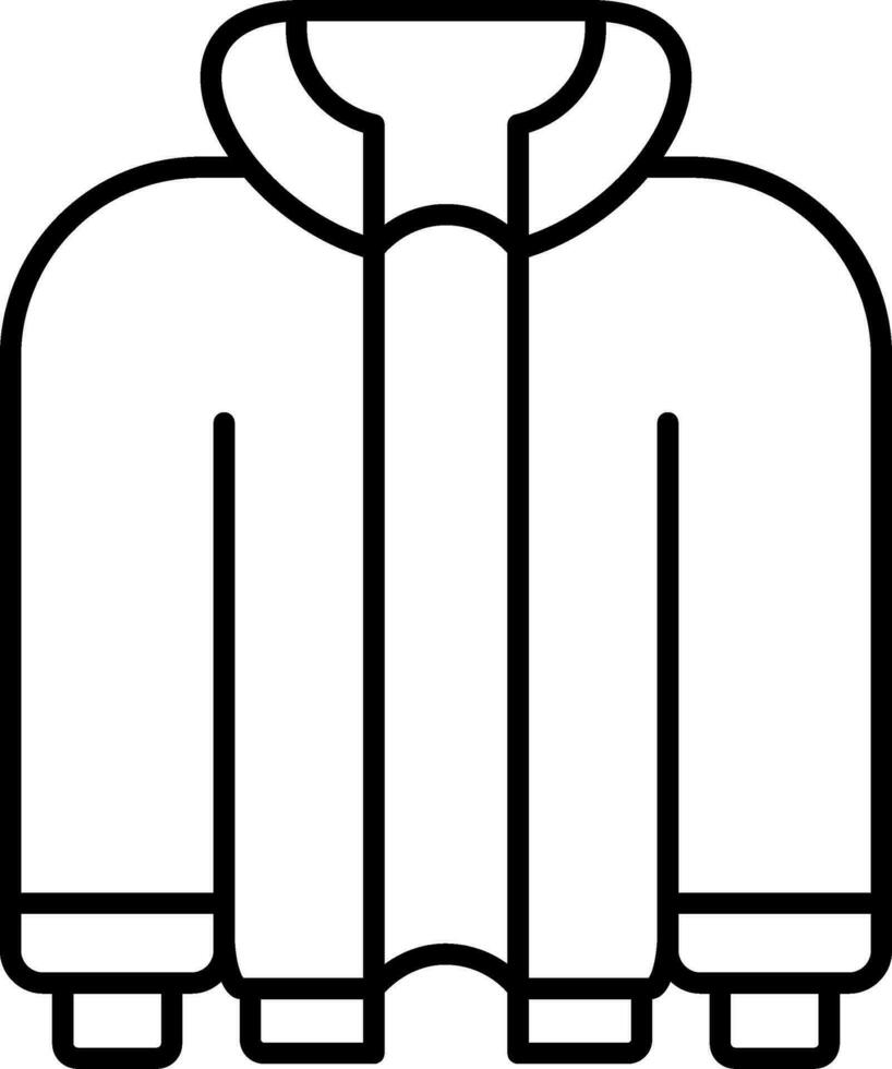 ícone de linha de jaqueta vetor