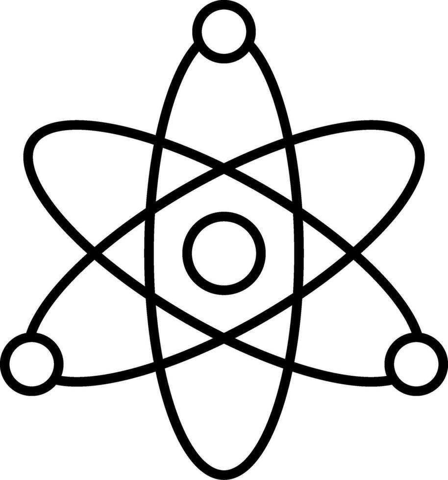 ícone de linha de átomo vetor