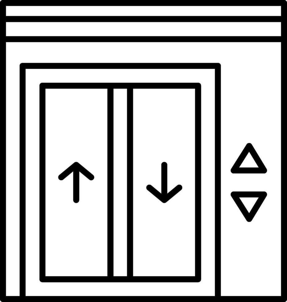 ícone de linha de elevador vetor