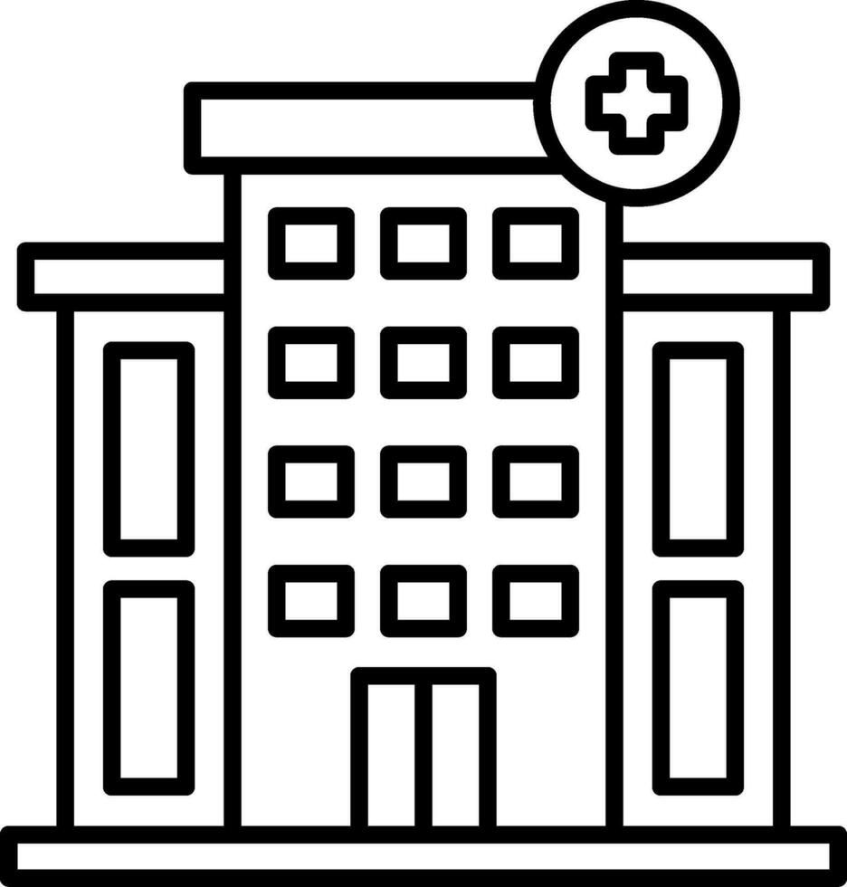 ícone da linha hospitalar vetor