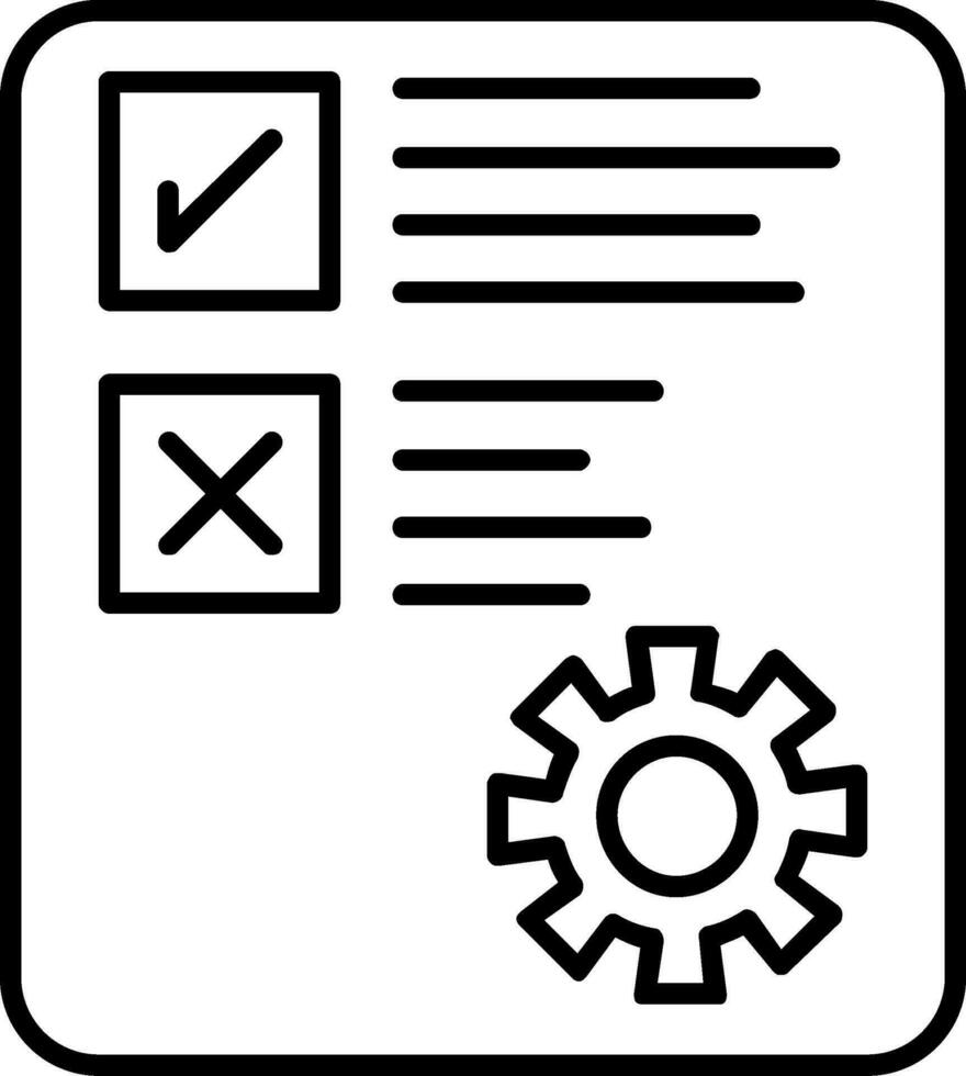 ícone de linha de documento vetor