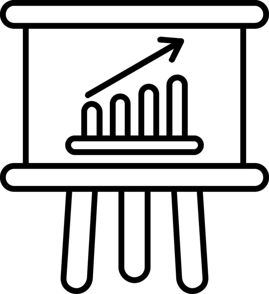 ícone de linha do gráfico vetor