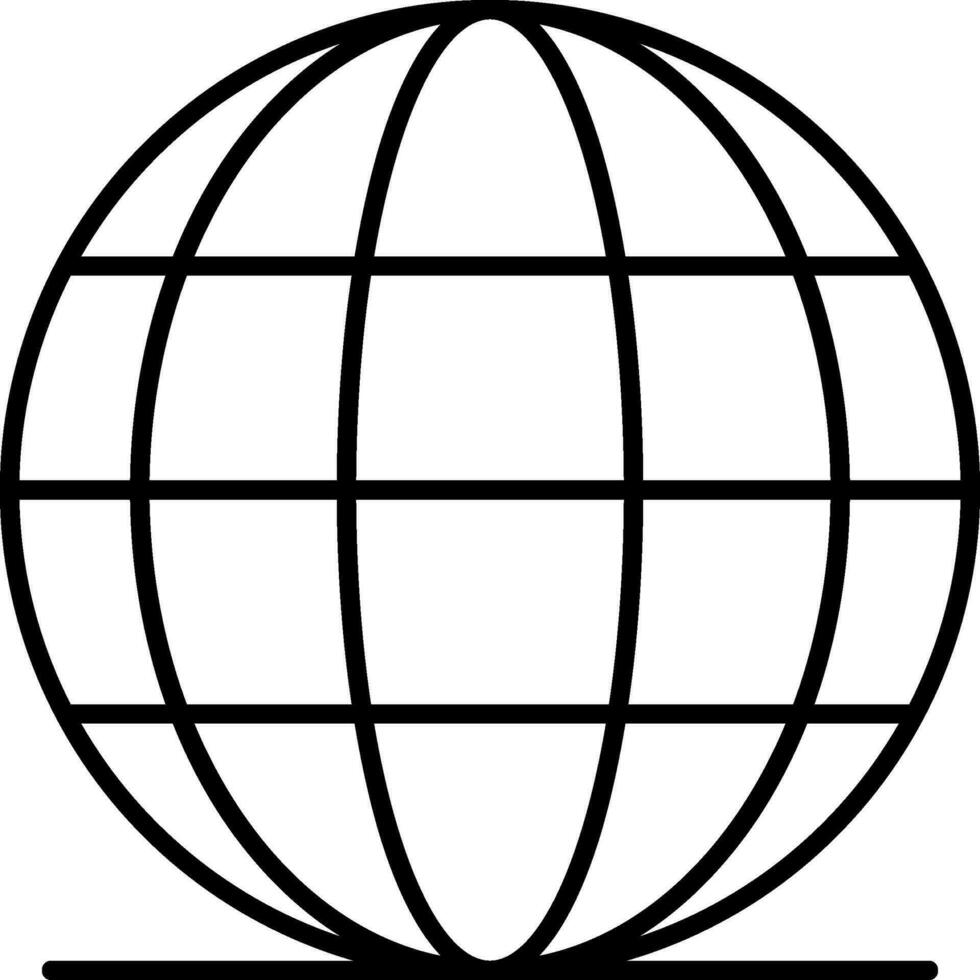 ícone de linha mundial vetor