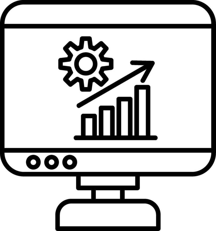 ícone de linha de crescimento vetor