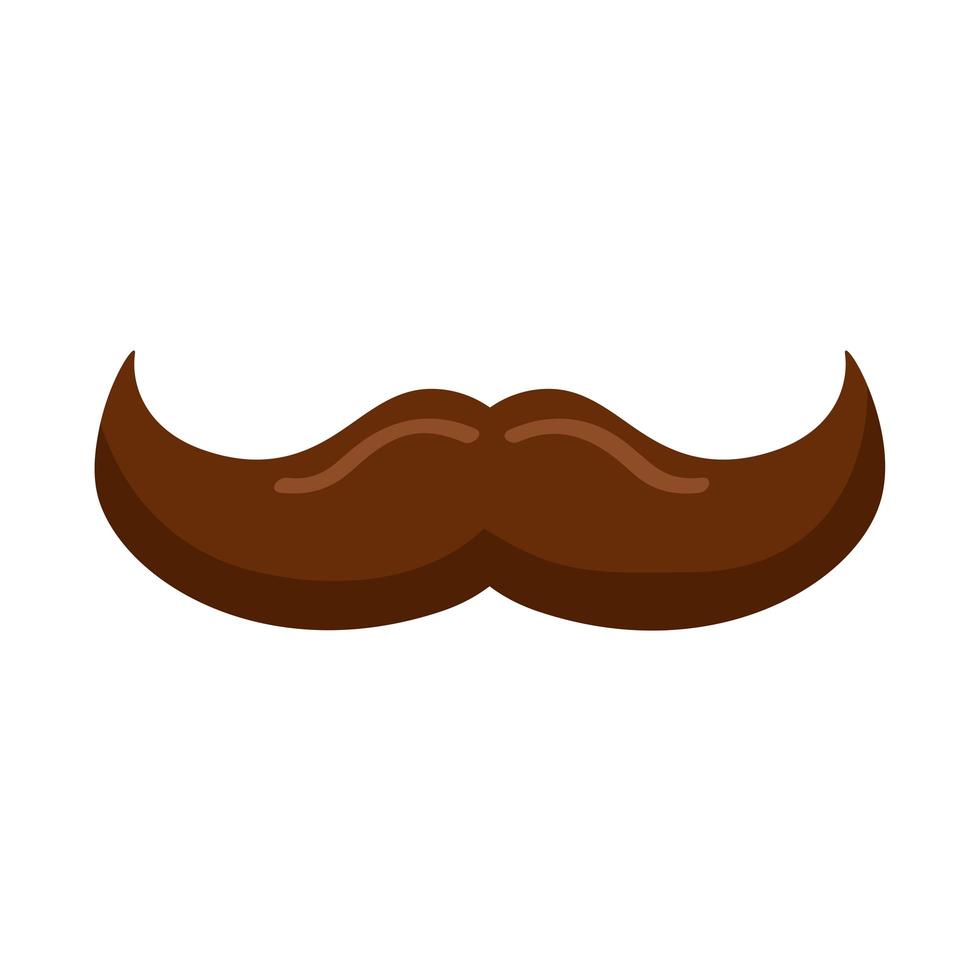 bigode masculino marrom vetor