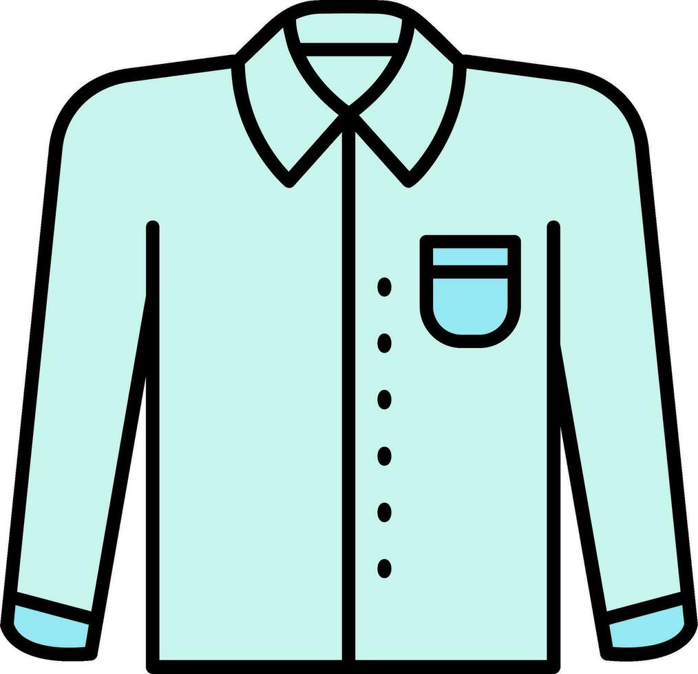 formal camisa linha preenchidas ícone vetor