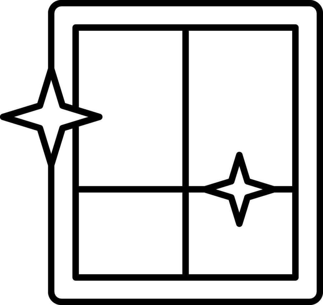 ícone de linha de janela vetor