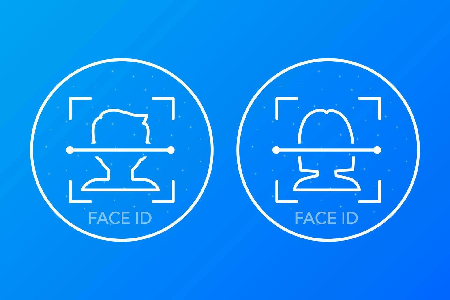 face reconhecimento, ótimo Projeto para qualquer propósitos. proteção ícone vetor. pessoal proteção vetor